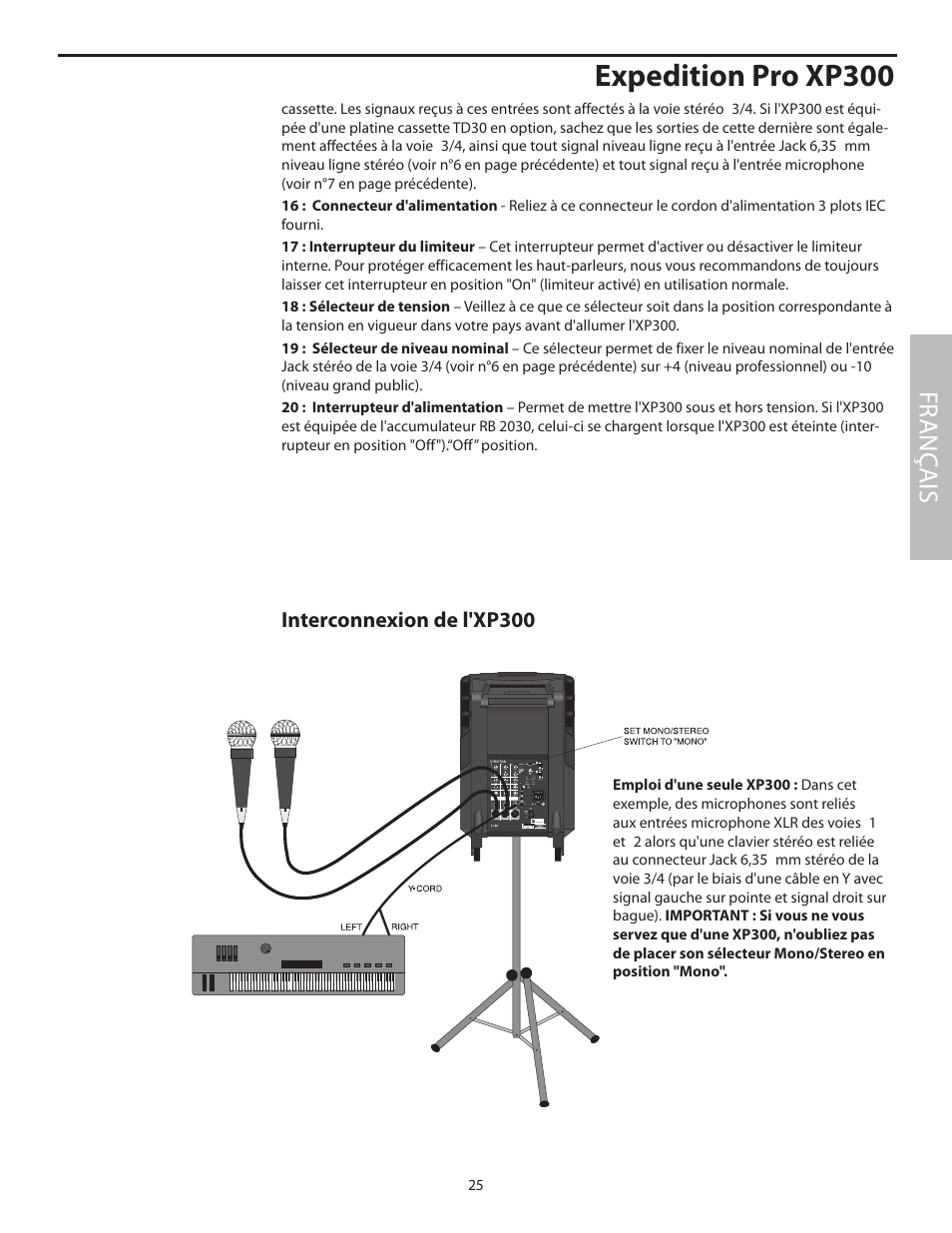 Expedition pro xp300, Fr anç ais | Samson XP100 User Manual | Page 27 / 60
