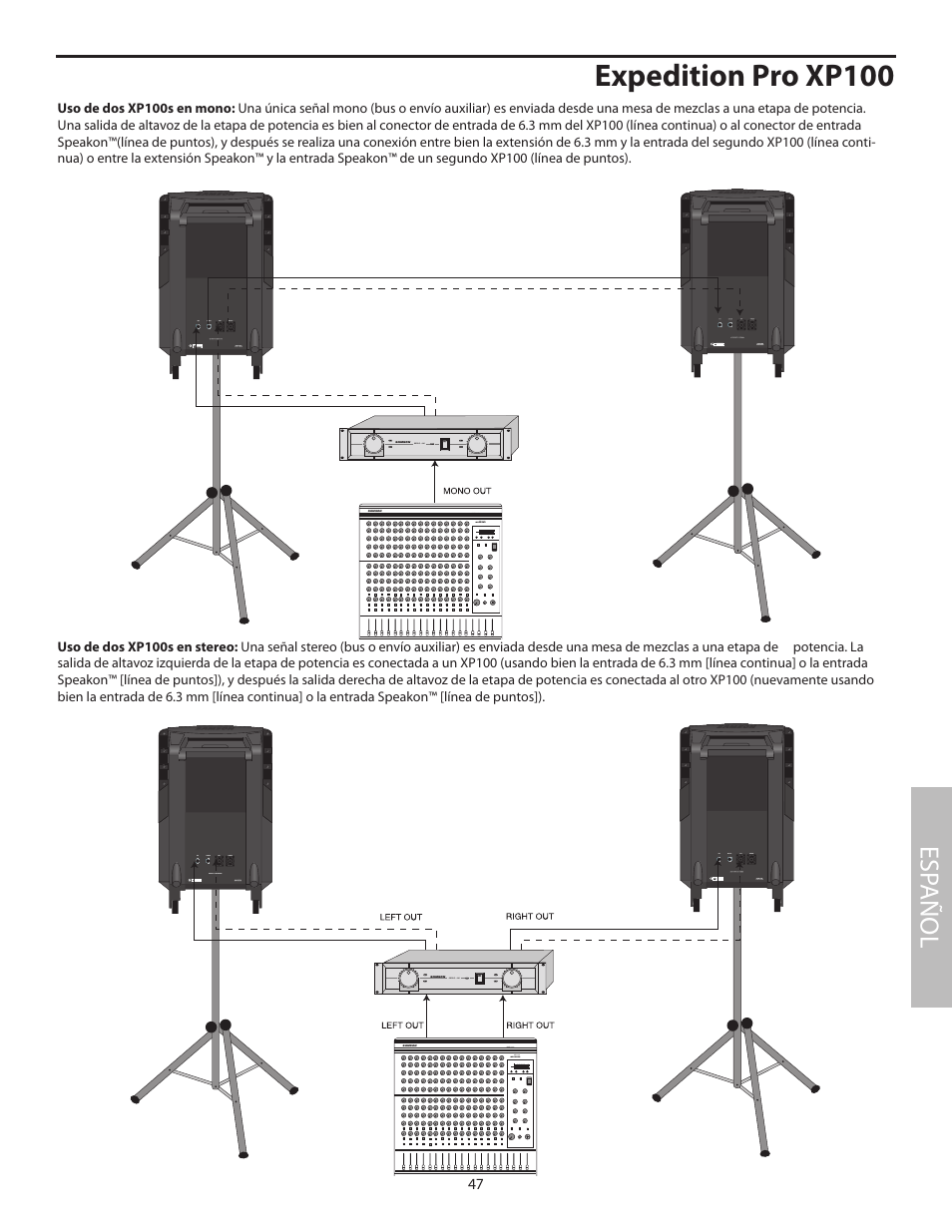 Expedition pro xp100, Esp añol | Samson XP100 User Manual | Page 49 / 60