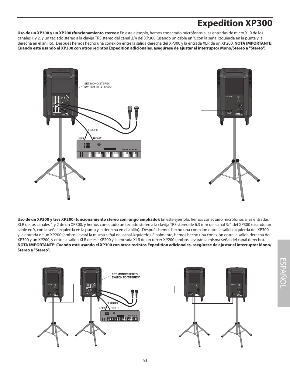 Expedition xp300, Esp añol | Samson XP100 User Manual | Page 55 / 60