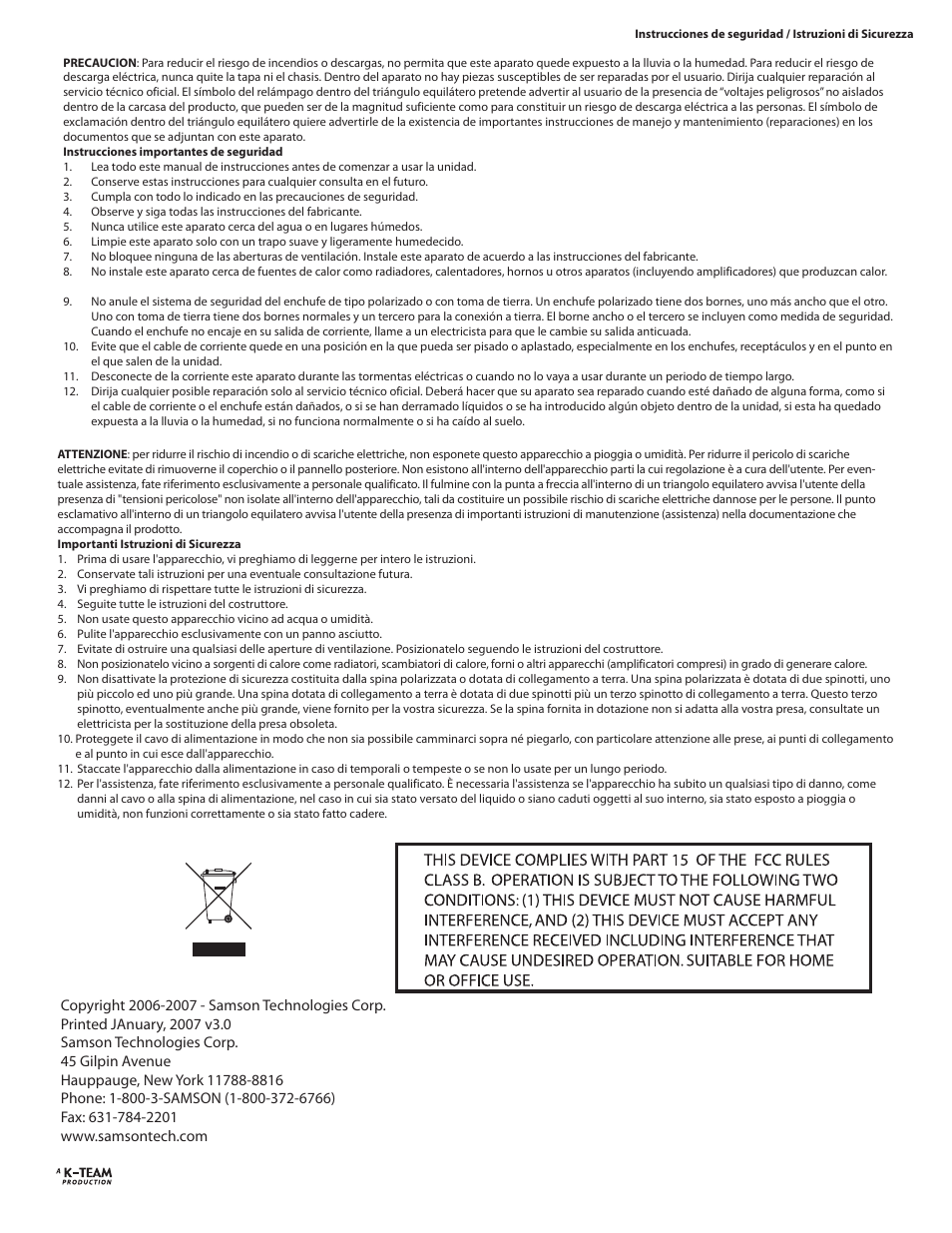 Samson Txm16 User Manual | Page 3 / 132