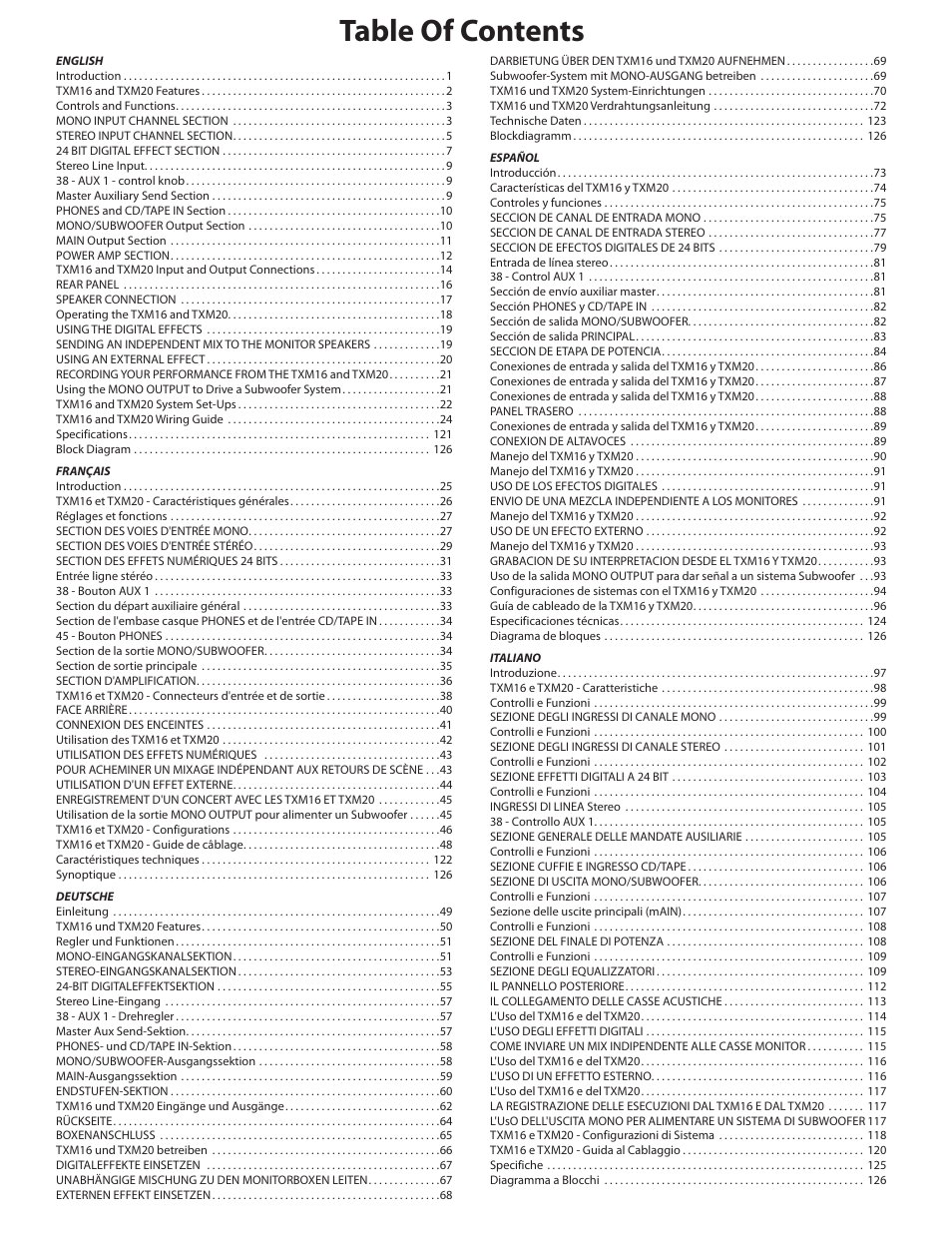 Samson Txm16 User Manual | Page 4 / 132