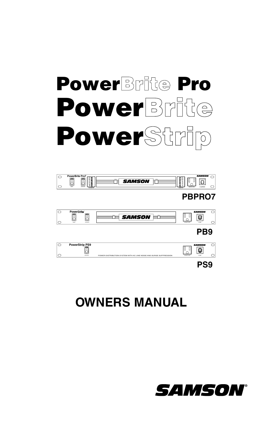 Samson PowerBrite Pro7 User Manual | 16 pages