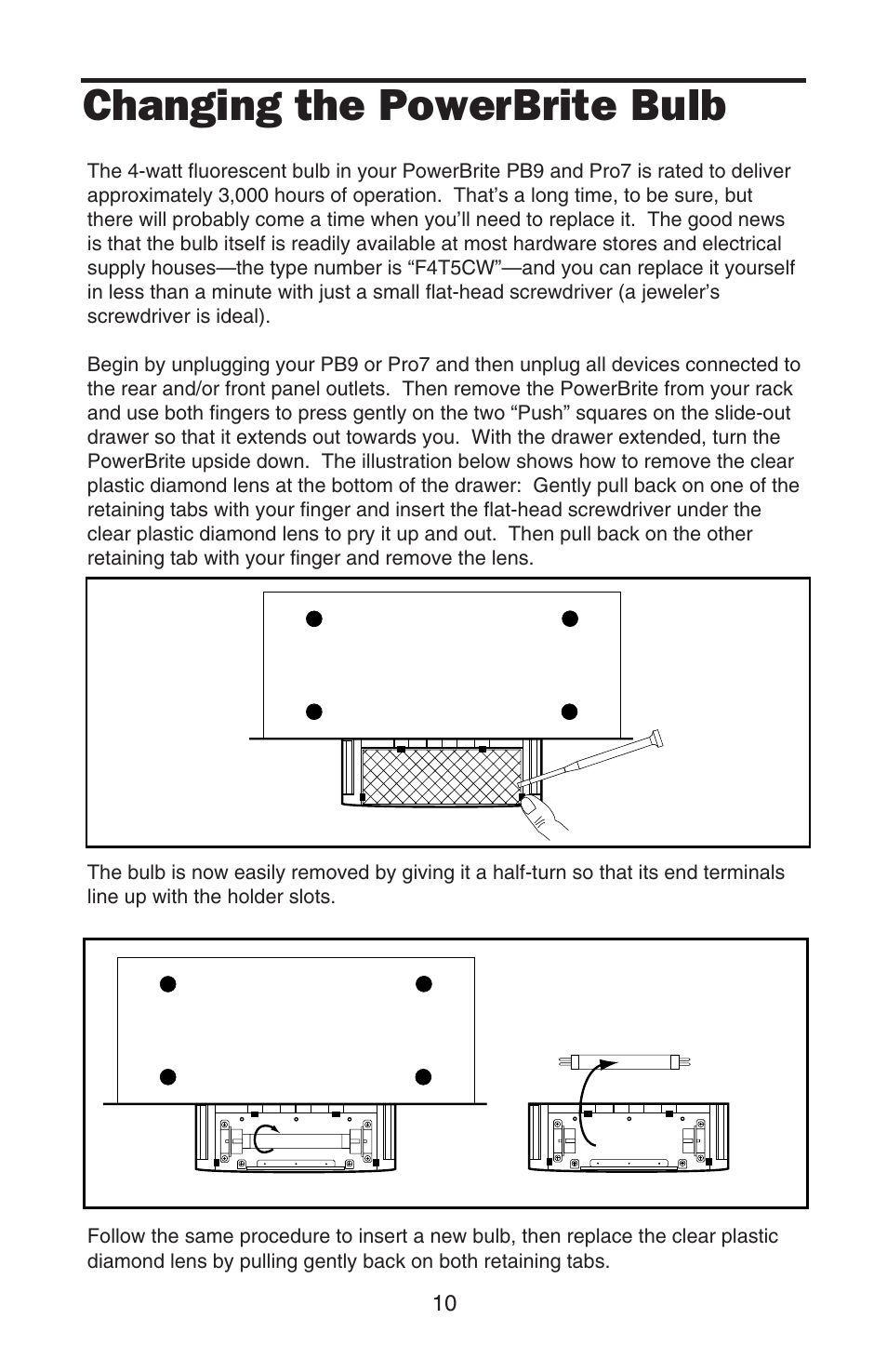 Changing the powerbrite bulb | Samson PowerBrite Pro7 User Manual | Page 12 / 16