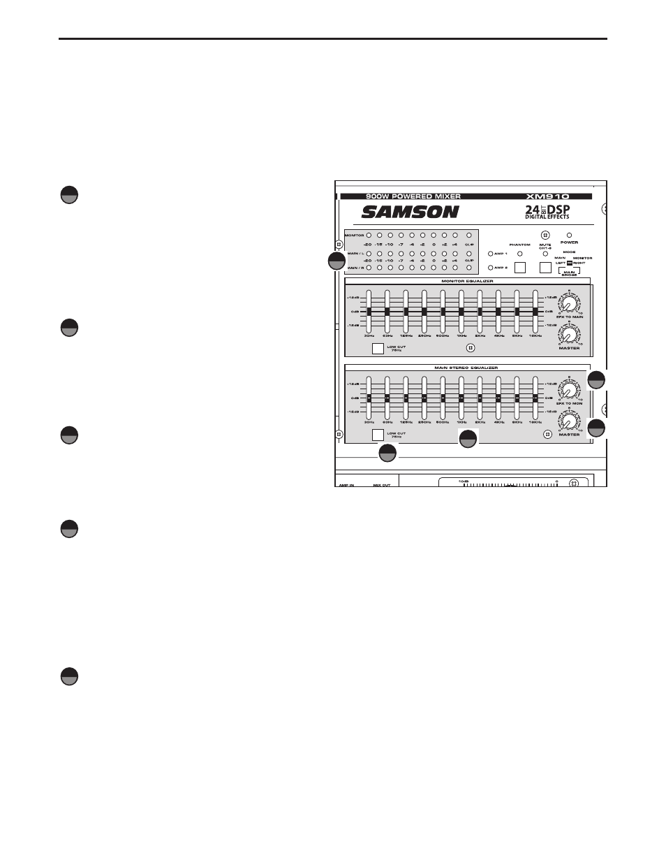 Controls and functions | Samson XM910 User Manual | Page 12 / 28
