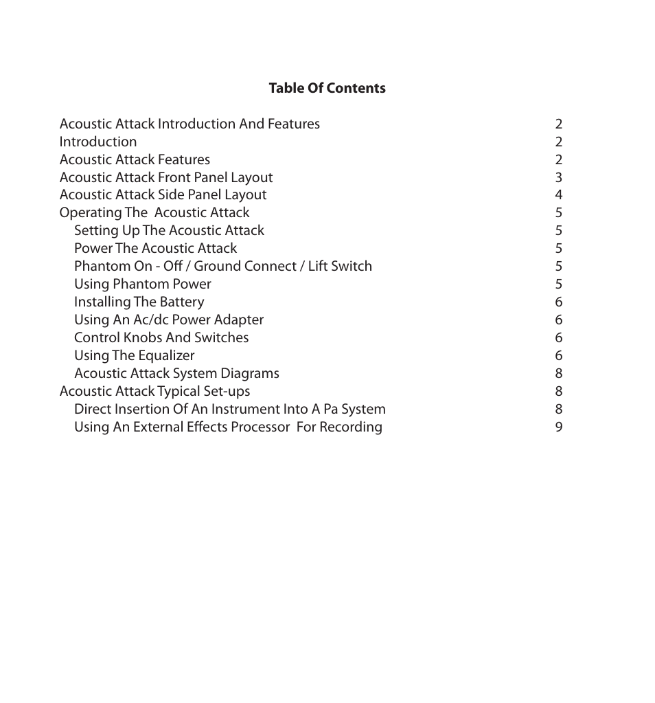 Samson Hartke Acoustic Pre-Amp User Manual | Page 3 / 12