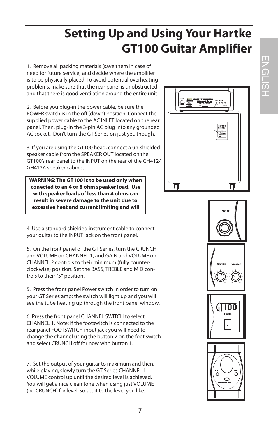 English | Samson GT100C User Manual | Page 11 / 56