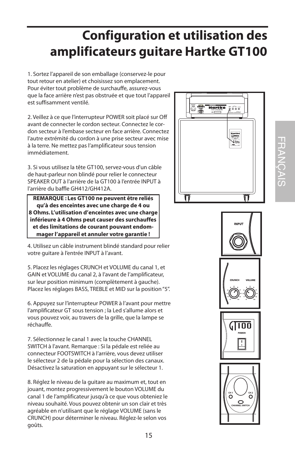 Français | Samson GT100C User Manual | Page 19 / 56