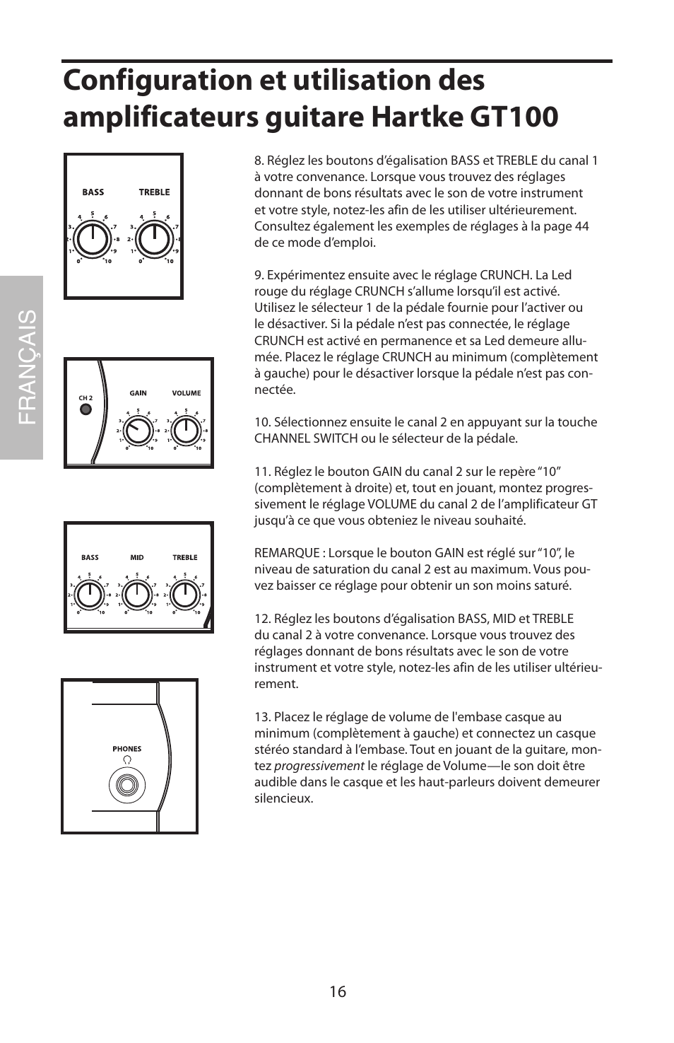 Français | Samson GT100C User Manual | Page 20 / 56