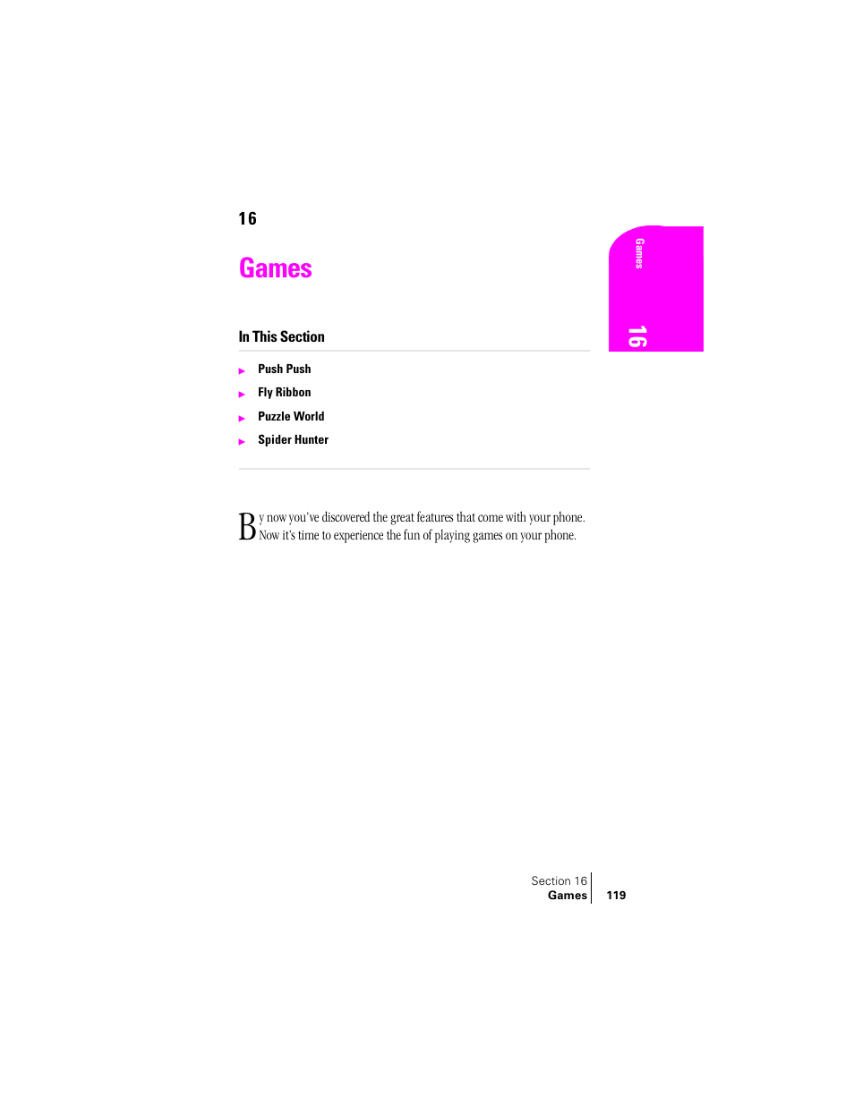 Games | Samsung SPH-A400 User Manual | Page 119 / 157