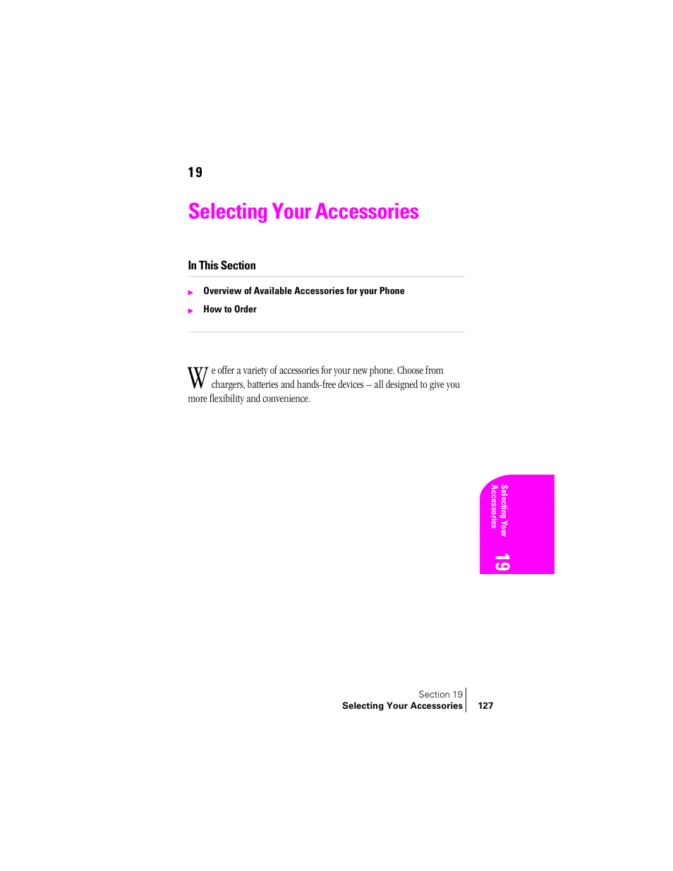 Selecting your accessories | Samsung SPH-A400 User Manual | Page 127 / 157