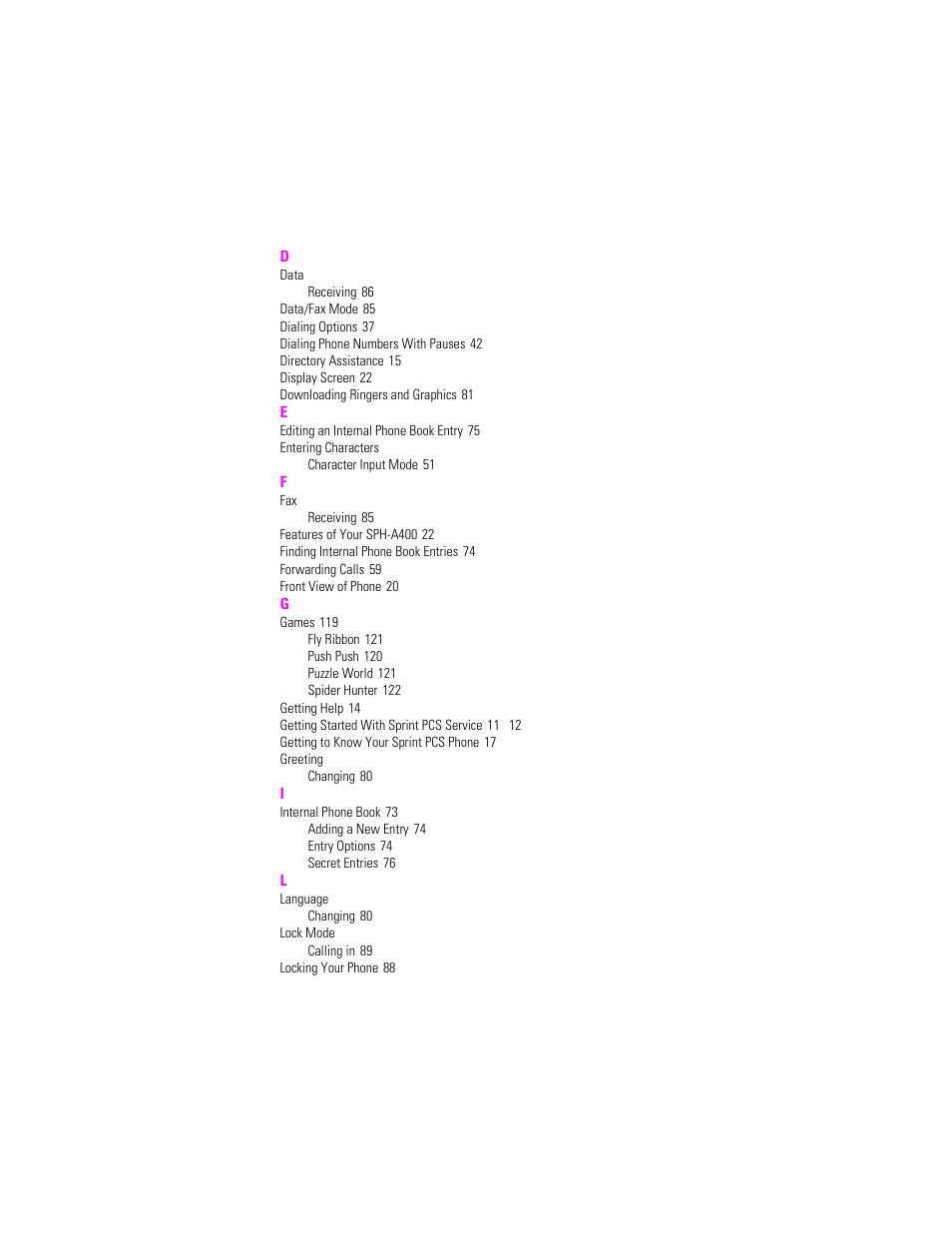 Samsung SPH-A400 User Manual | Page 154 / 157