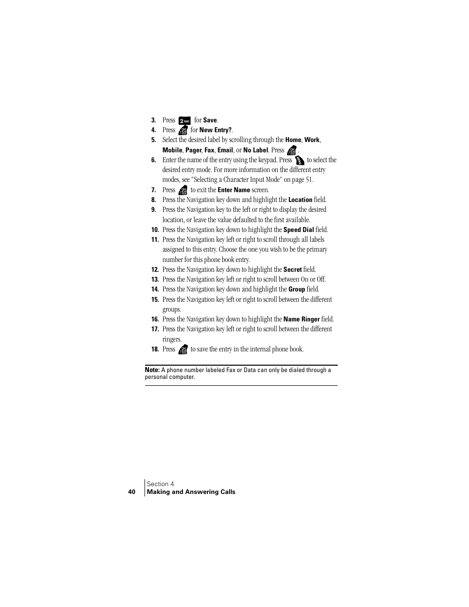 Samsung SPH-A400 User Manual | Page 40 / 157