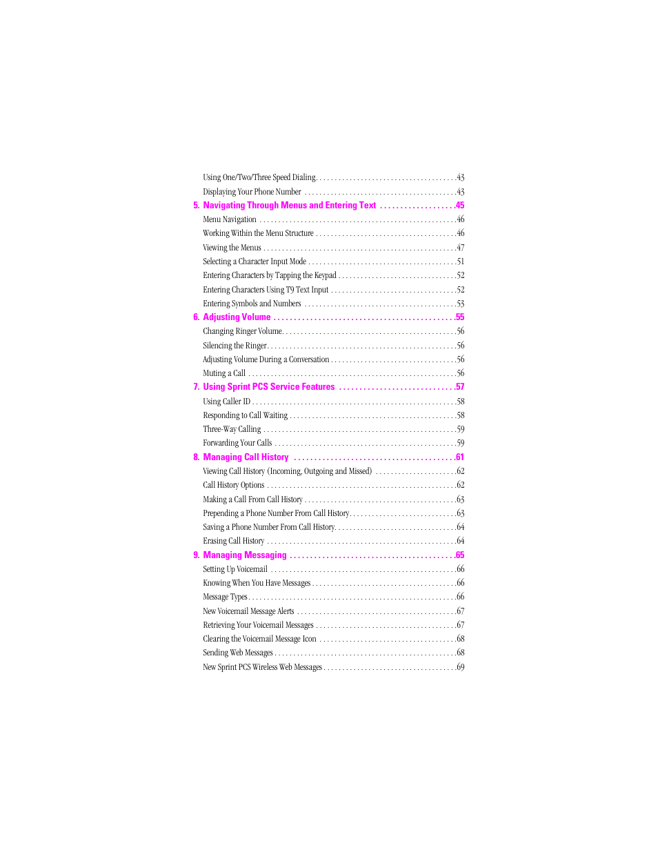 Samsung SPH-A400 User Manual | Page 6 / 157