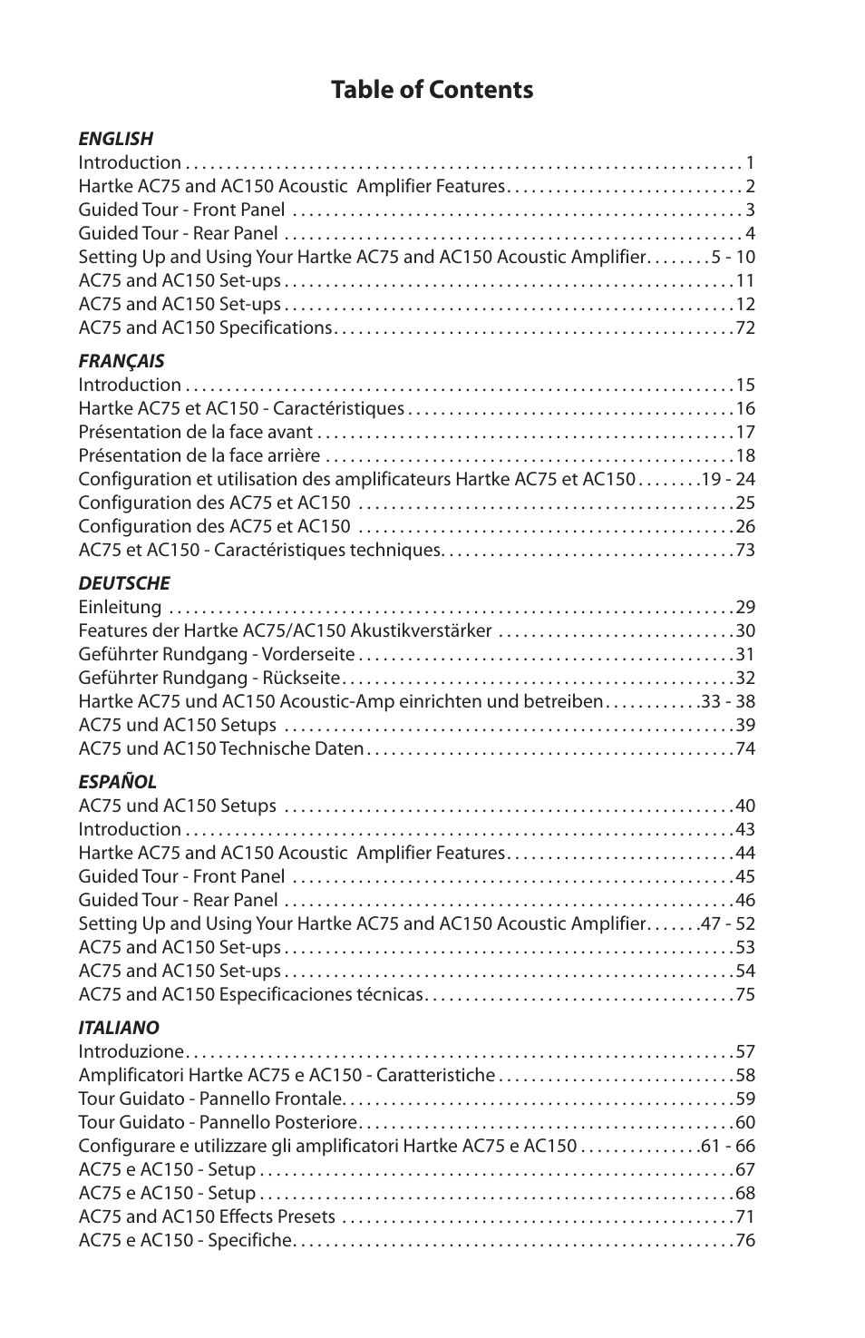 Samson Acoustic User Manual | Page 6 / 84