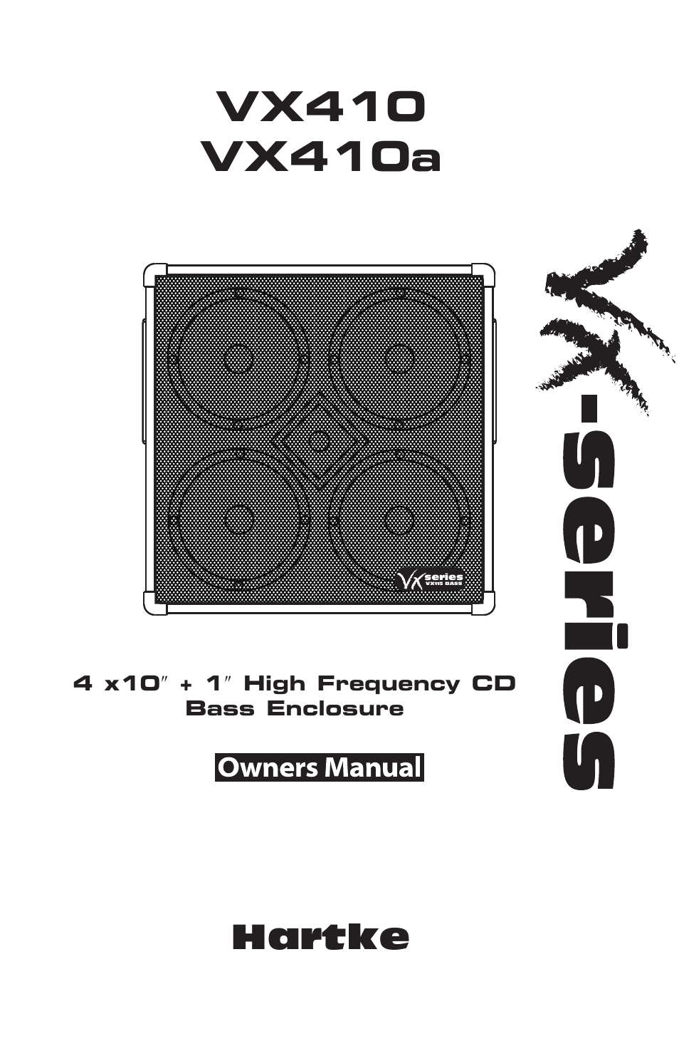 Samson Bass Enclosure VX410a User Manual | 4 pages