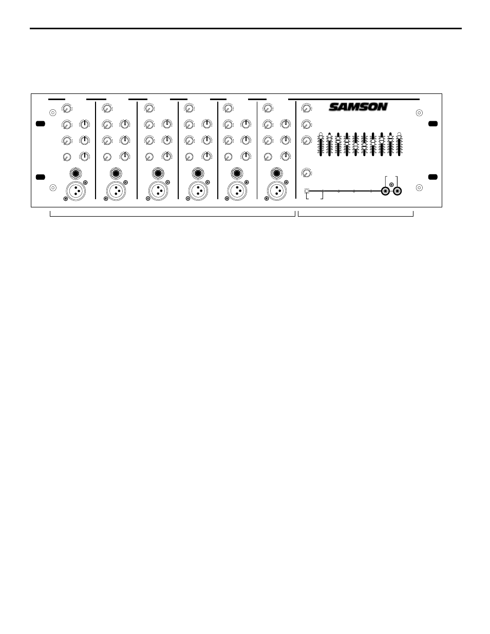 Guided tour - s63, Overview, Guided tour - s63 10 | Overview 10, Guided tour - s63 overview, S6 mixer amplifier | Samson S63 User Manual | Page 12 / 29