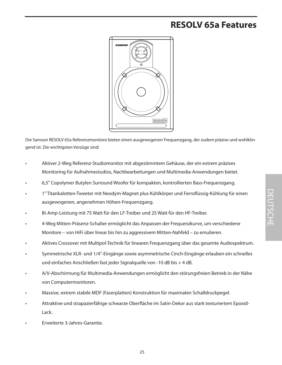 Resolv 65a features, Deut sche | Samson Resolv 65a RESOLV65A User Manual | Page 27 / 52