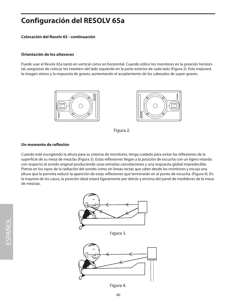 Configuración del resolv 65a, Esp añol | Samson Resolv 65a RESOLV65A User Manual | Page 42 / 52