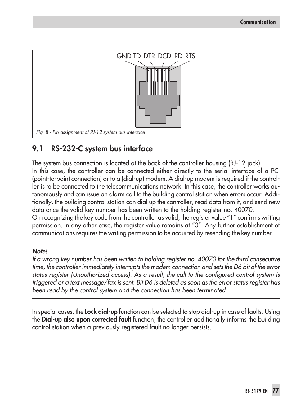 Rs-232-c 77, Cable converters, 1 rs-232-c system bus interface | Samson Trovis 5100 User Manual | Page 77 / 142
