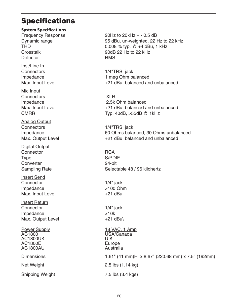 Specifications | Samson C.valve C Class User Manual | Page 22 / 24