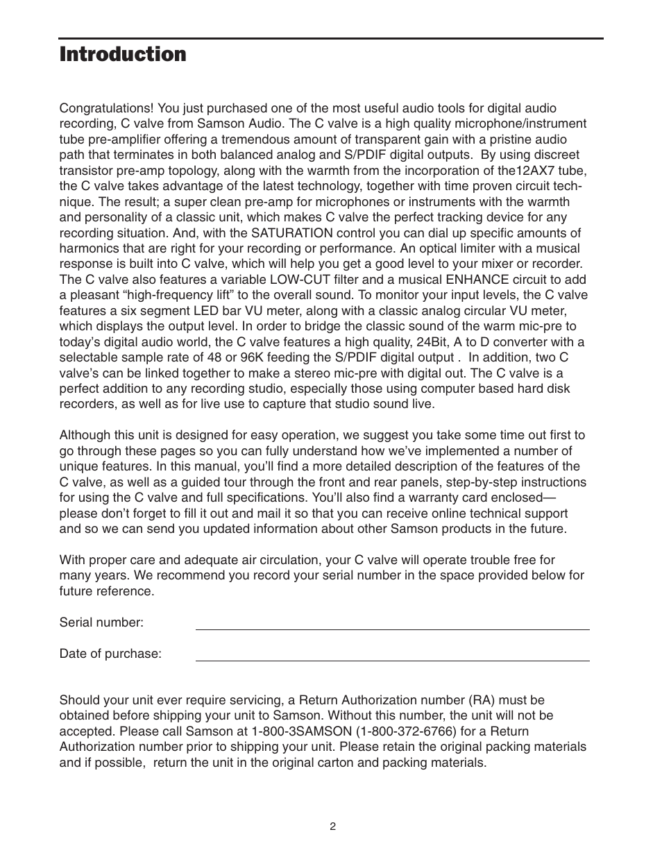 Introduction | Samson C.valve C Class User Manual | Page 4 / 24