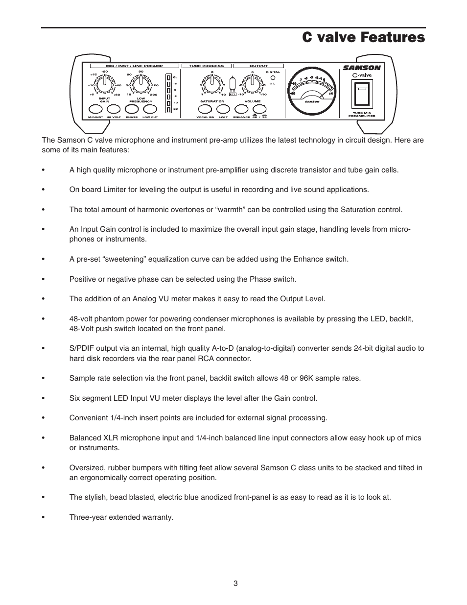 C valve features | Samson C.valve C Class User Manual | Page 5 / 24