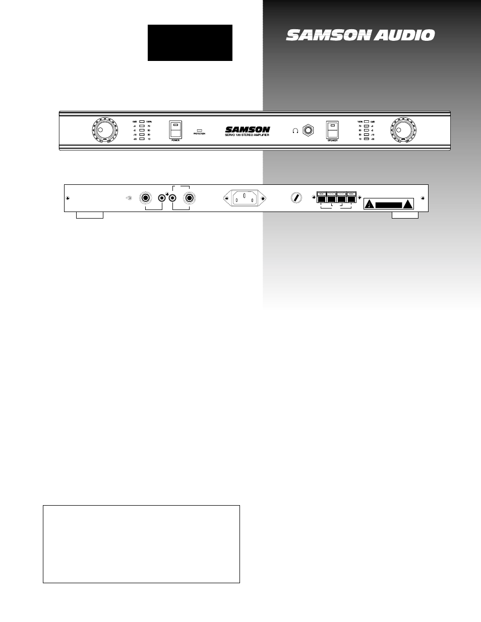 Samson Servo 120 User Manual | 2 pages