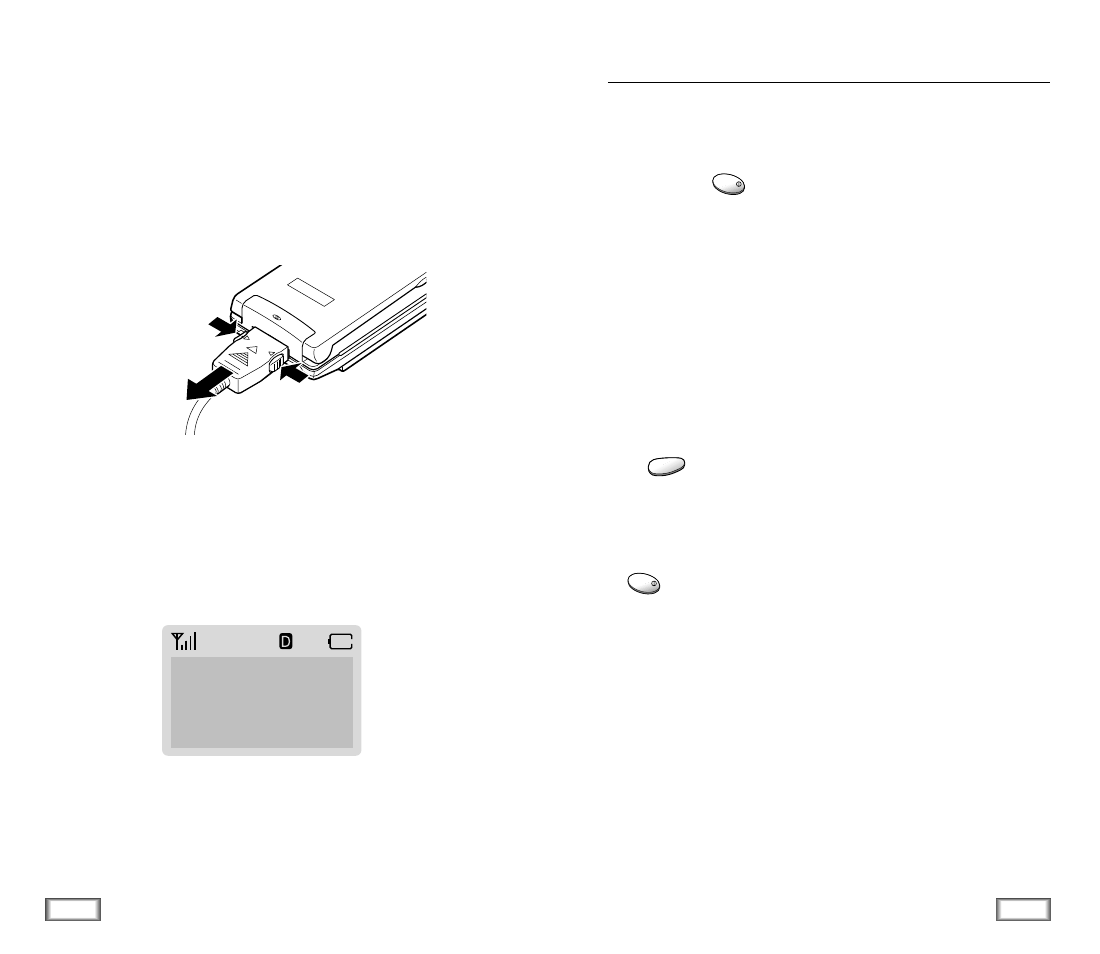Switching the phone on/off, Low battery indicator | Samsung SCH-620i User Manual | Page 9 / 38