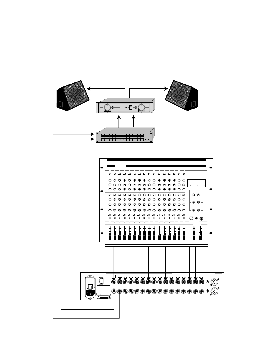 Using the pl 1602 as an onstage monitor mixer, Applications, On off 3 / 4 l / r | Return 1 level, Return 2 level, Return 3 level, Balance, 16 channel audio mixer, Db +15 0, Samson | Samson PL1602 User Manual | Page 23 / 28