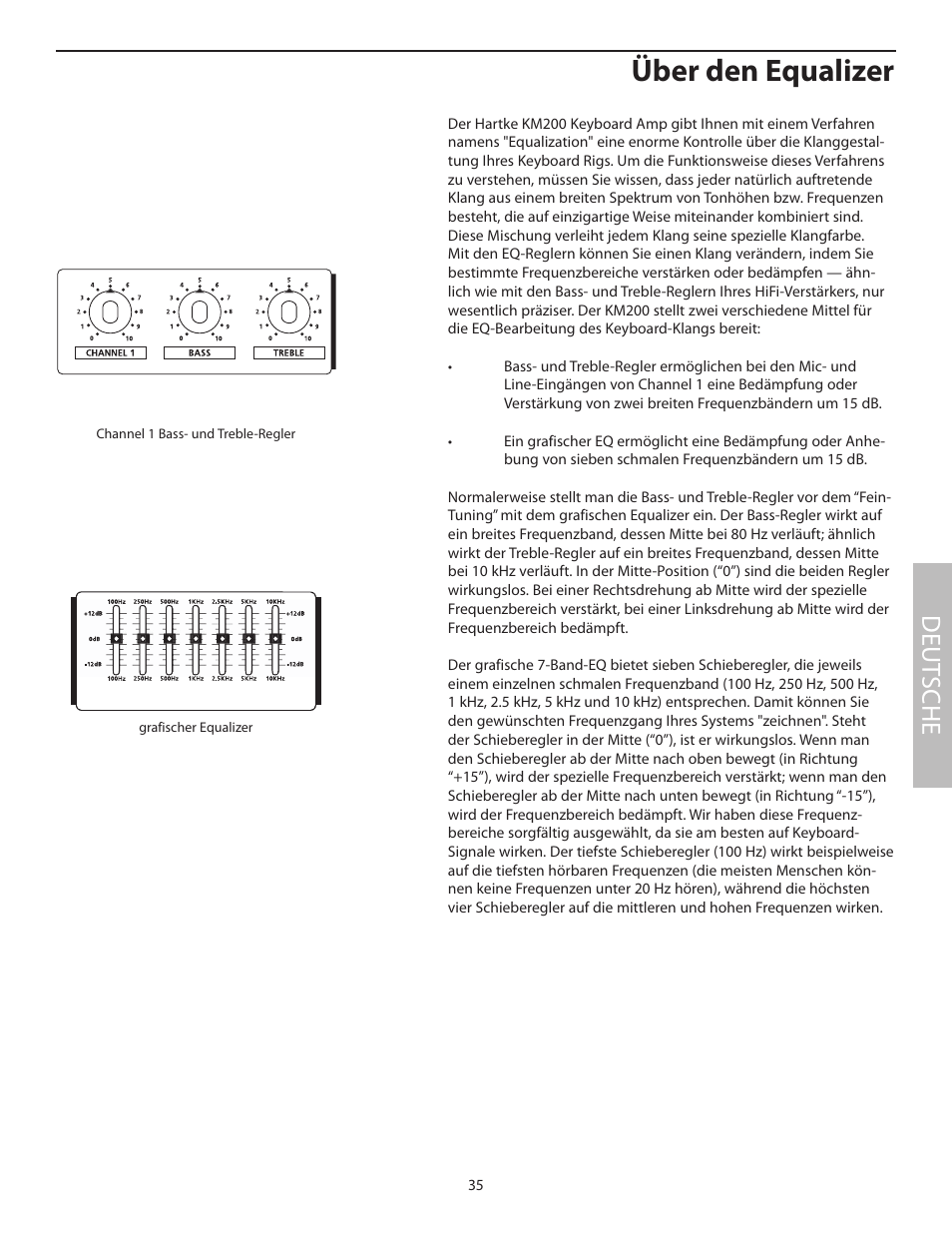 Über den equalizer, Deut sche | Samson KM200 User Manual | Page 39 / 72