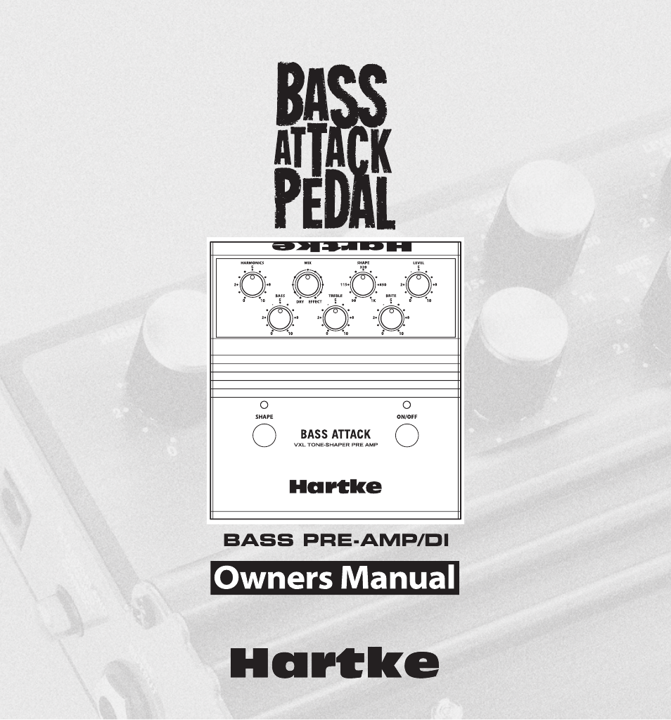 Samson BASS PRE-AMP User Manual | 44 pages