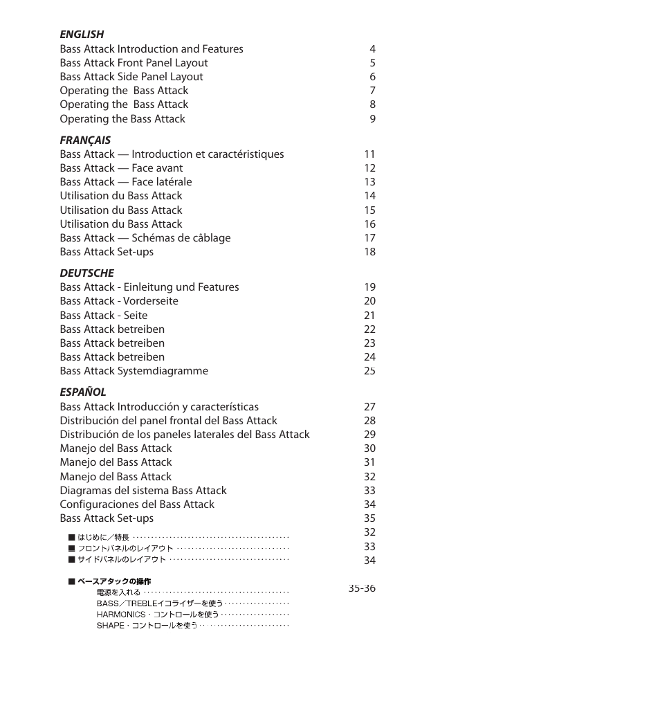 Samson BASS PRE-AMP User Manual | Page 3 / 44