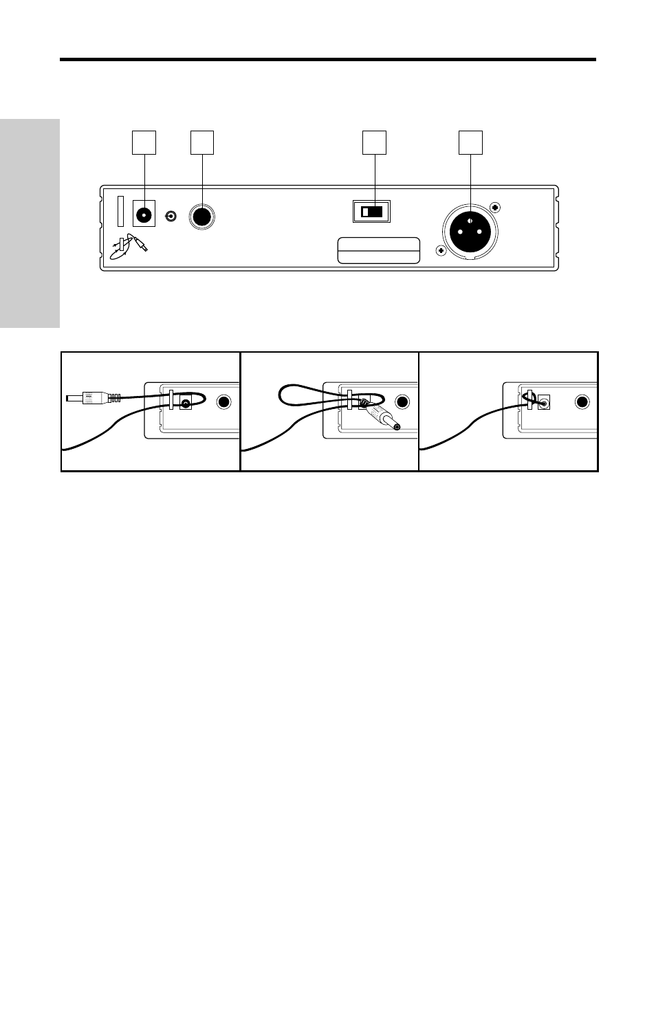 Vr3td receiver rear panel, Guided tour - vr3td receiver rear panel 6, Guided tour - vr3td rear panel | English | Samson VHF Series User Manual | Page 6 / 54