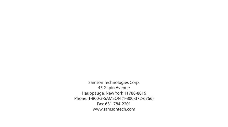 Samson SE50 User Manual | Page 8 / 8