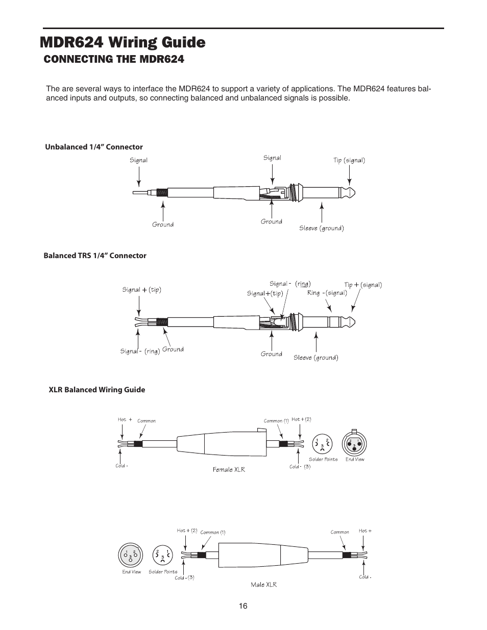 Mdr624 wiring guide | Samson MDR624 User Manual | Page 18 / 24