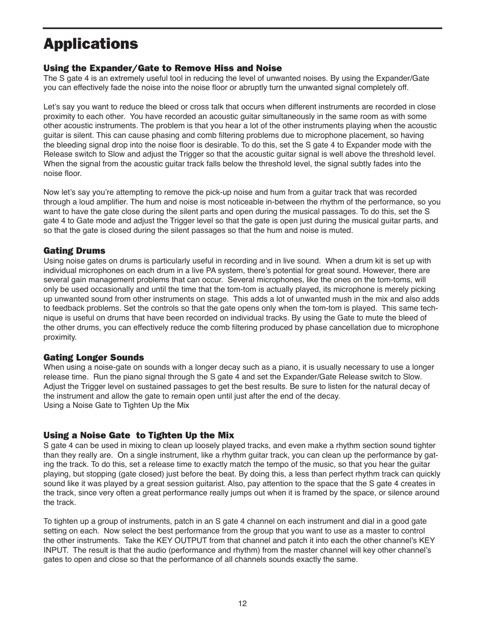 Applications | Samson S-Gate 4 User Manual | Page 14 / 22