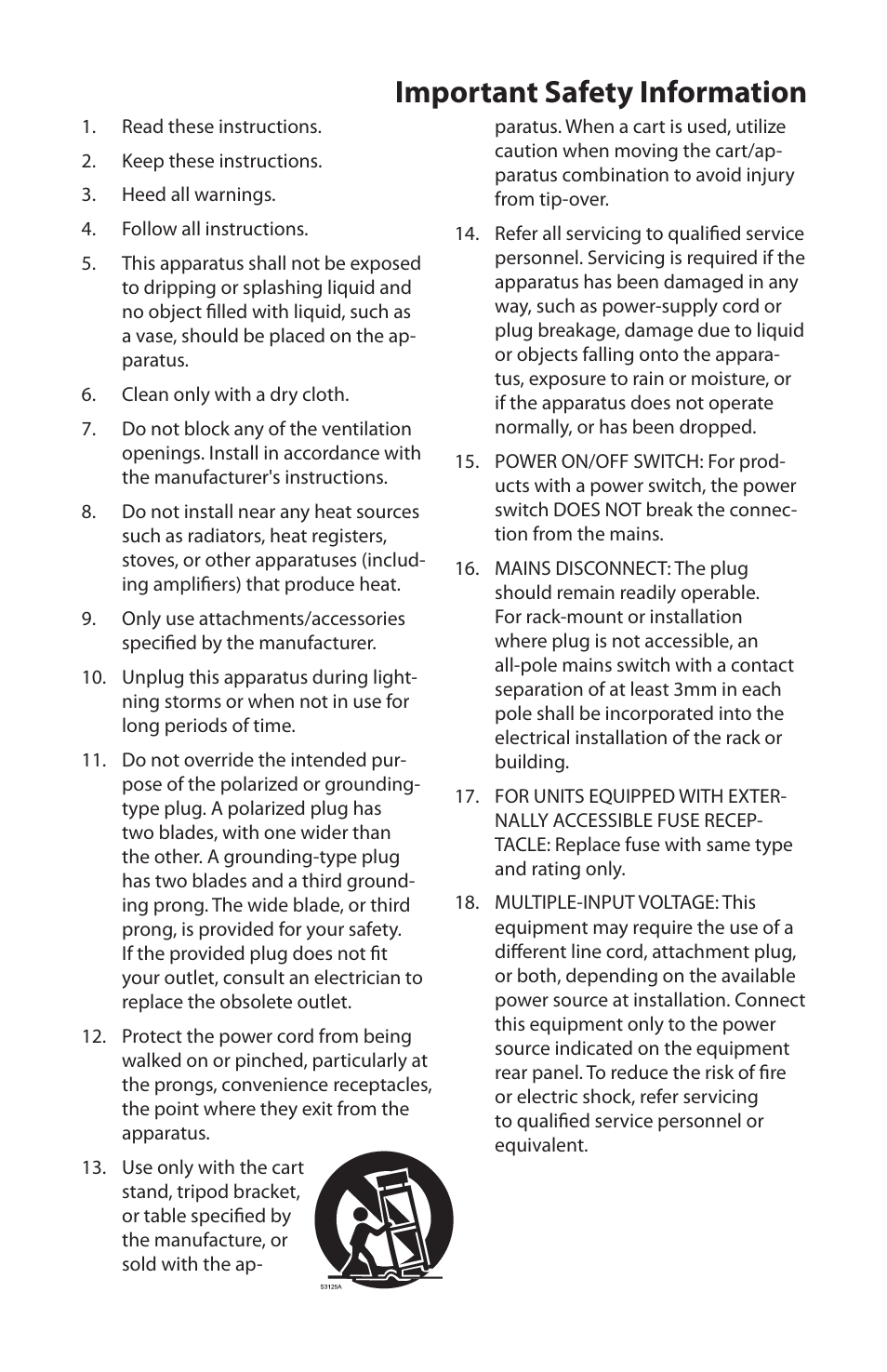 Important safety information | Samson SM10 User Manual | Page 3 / 19