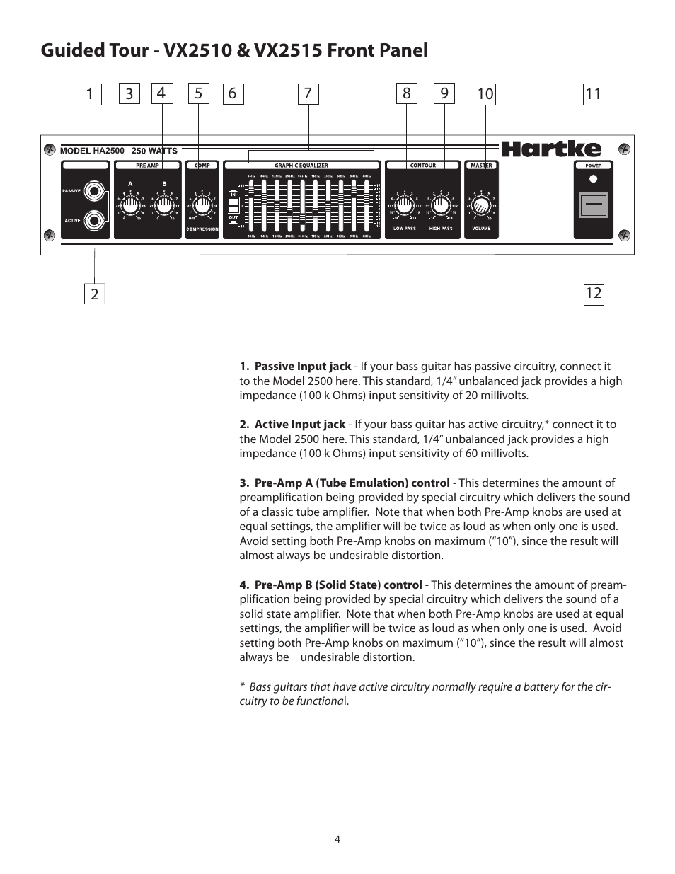 Samson VX2510 User Manual | Page 6 / 20