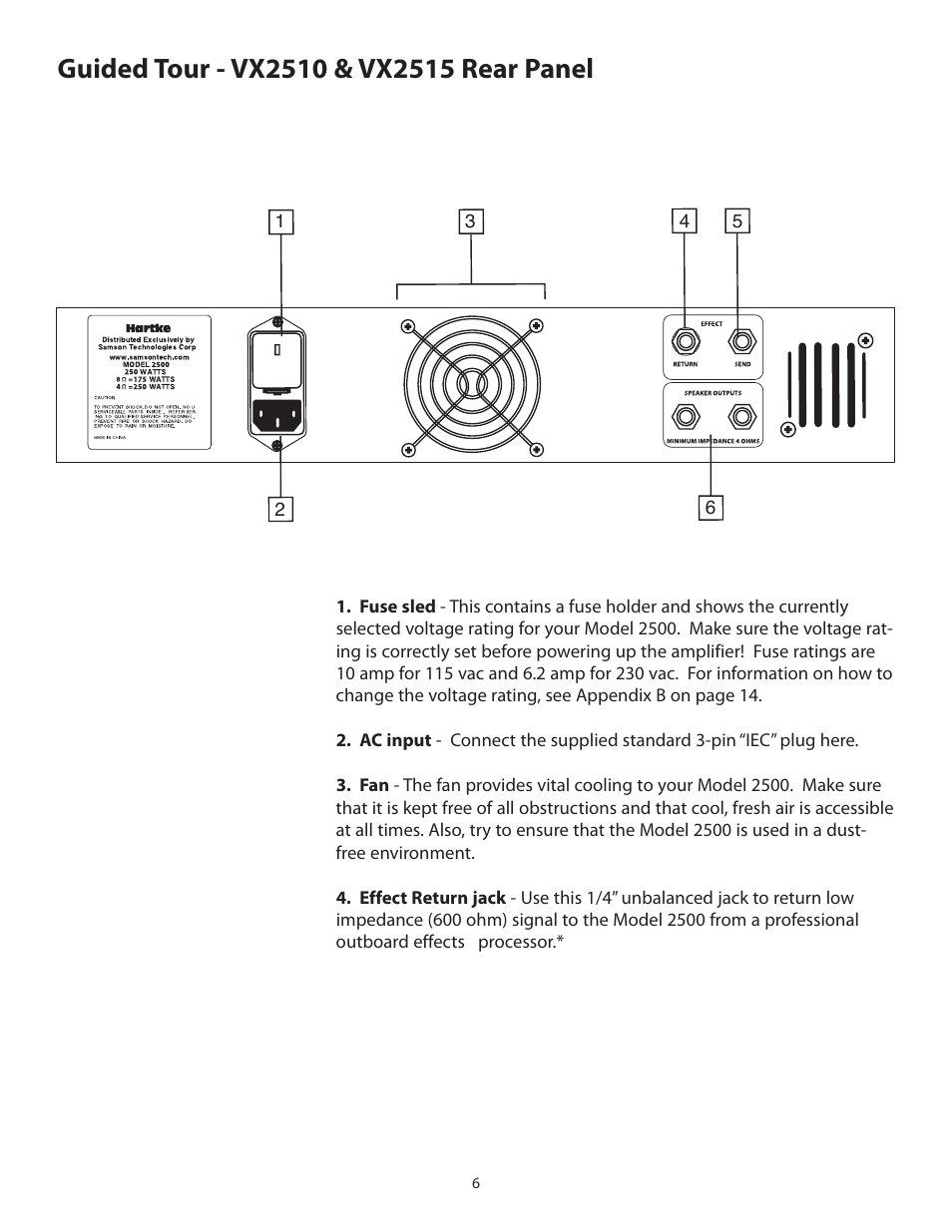 Samson VX2510 User Manual | Page 8 / 20
