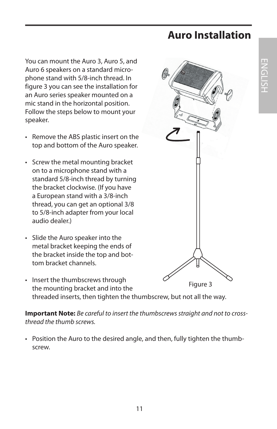 Auro installation, English | Samson AURO5 User Manual | Page 15 / 62