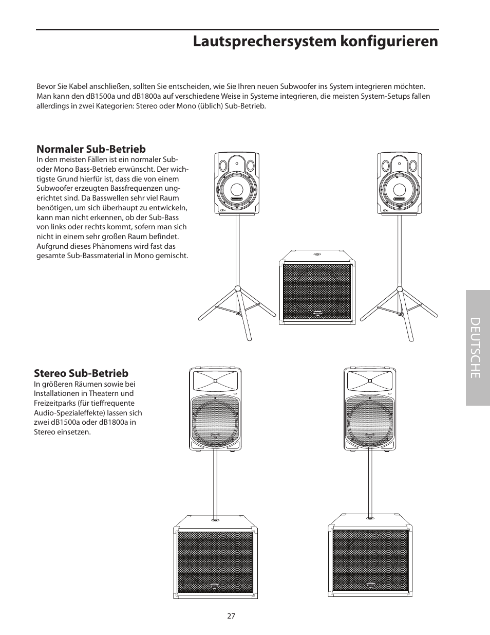 Lautsprechersystem konfigurieren, Deut sche | Samson dB1500a User Manual | Page 31 / 64