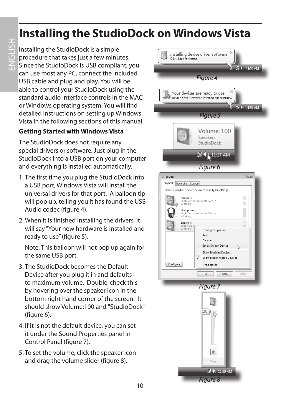 Installing the studiodock on windows vista, English | Samson StudioDock 3i User Manual | Page 16 / 88