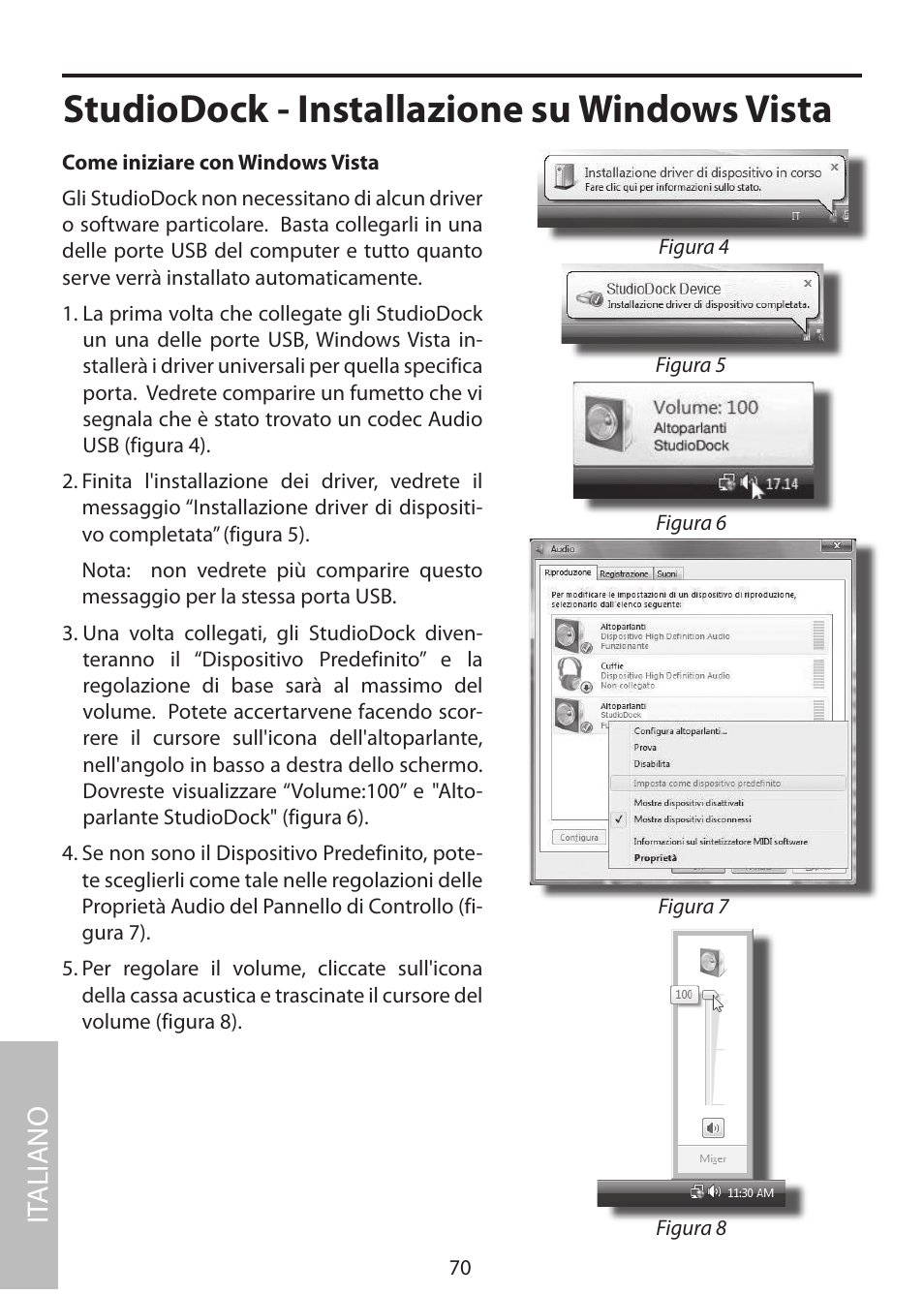 Studiodock - installazione su windows vista, It aliano | Samson StudioDock 3i User Manual | Page 76 / 88