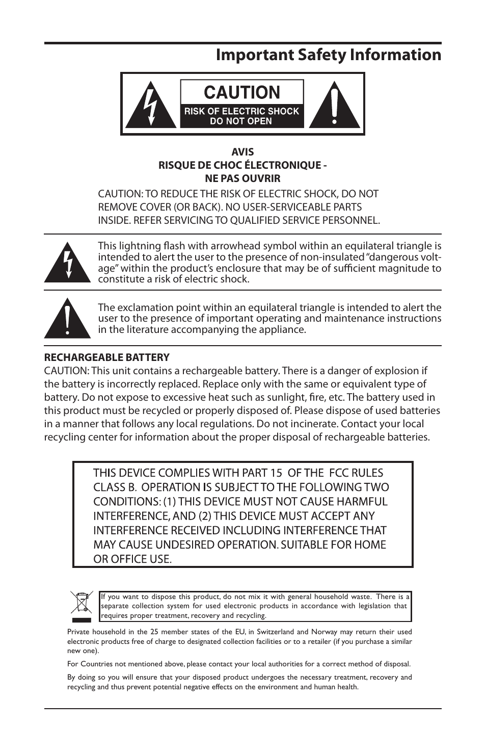 Important safety information | Samson EXPIDETION XP25I User Manual | Page 3 / 64