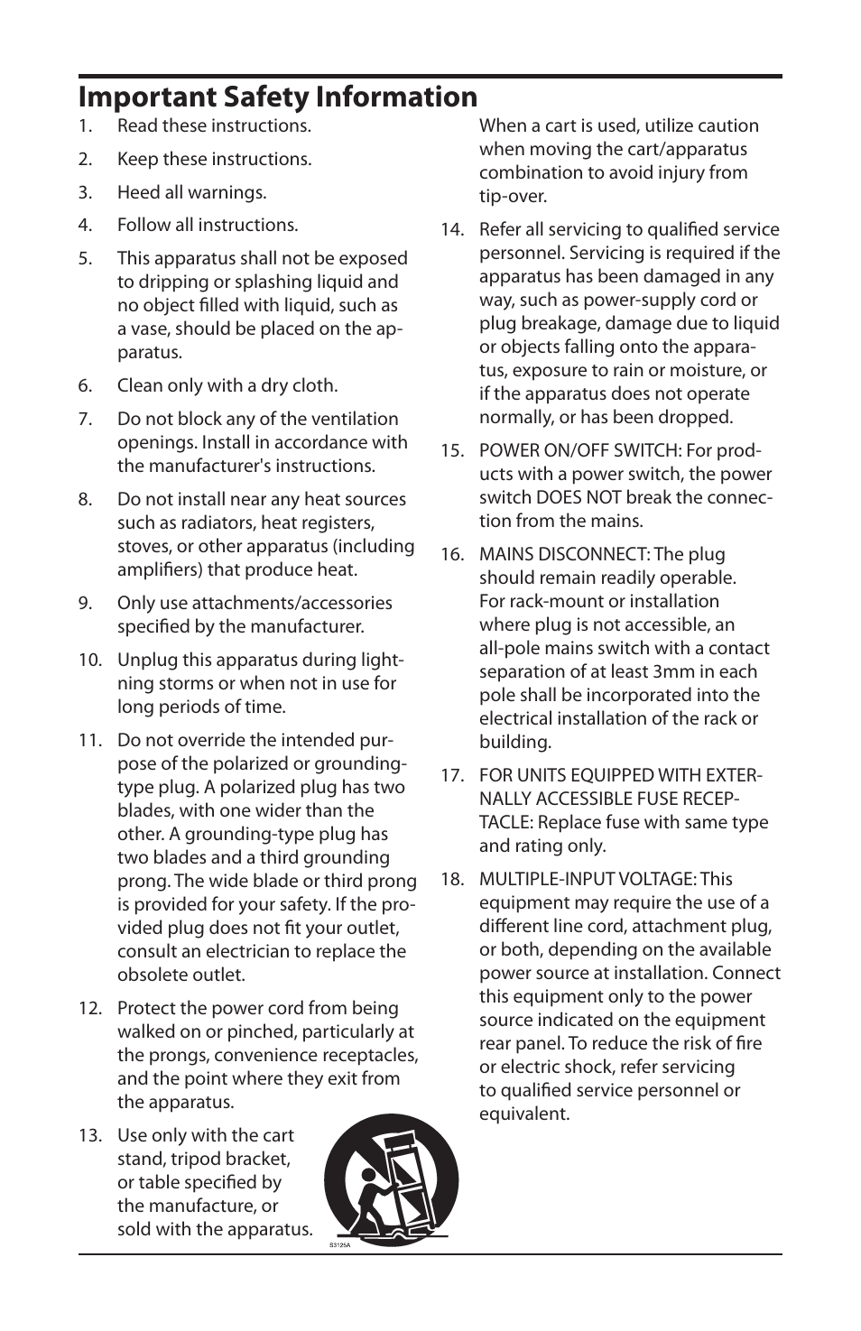Important safety information | Samson EXPIDETION XP25I User Manual | Page 4 / 64
