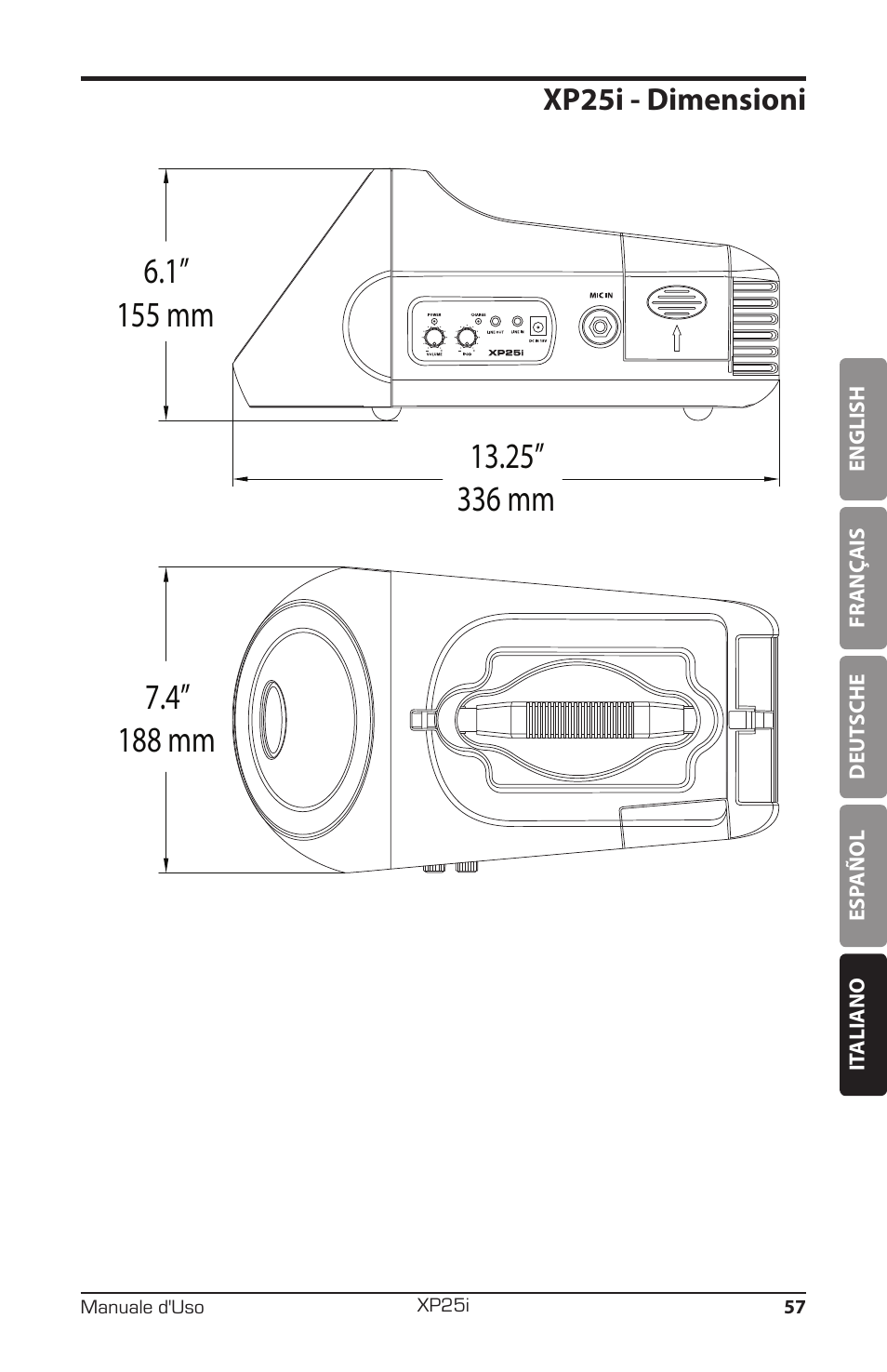 Xp25i - dimensioni | Samson EXPIDETION XP25I User Manual | Page 61 / 64