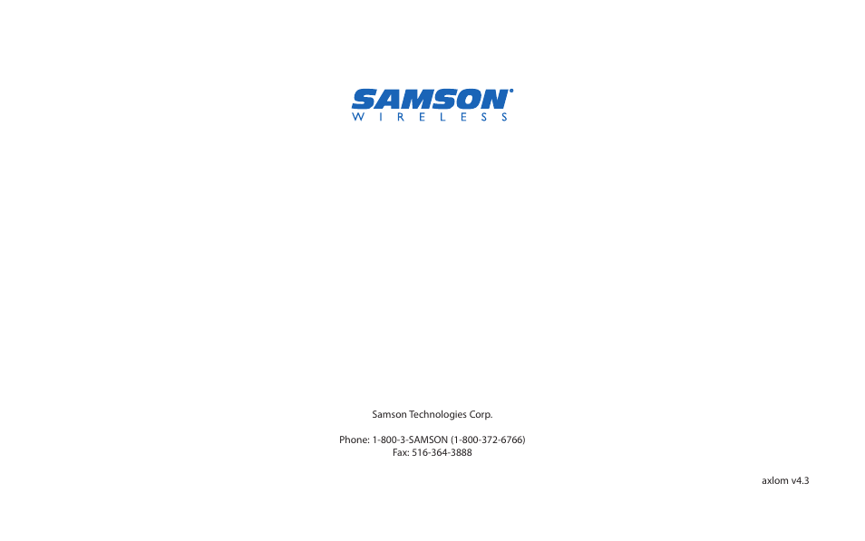 Samson AIRLINE CR77 User Manual | Page 84 / 84