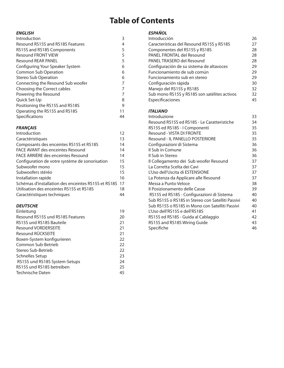 Samson RS18S User Manual | Page 4 / 50