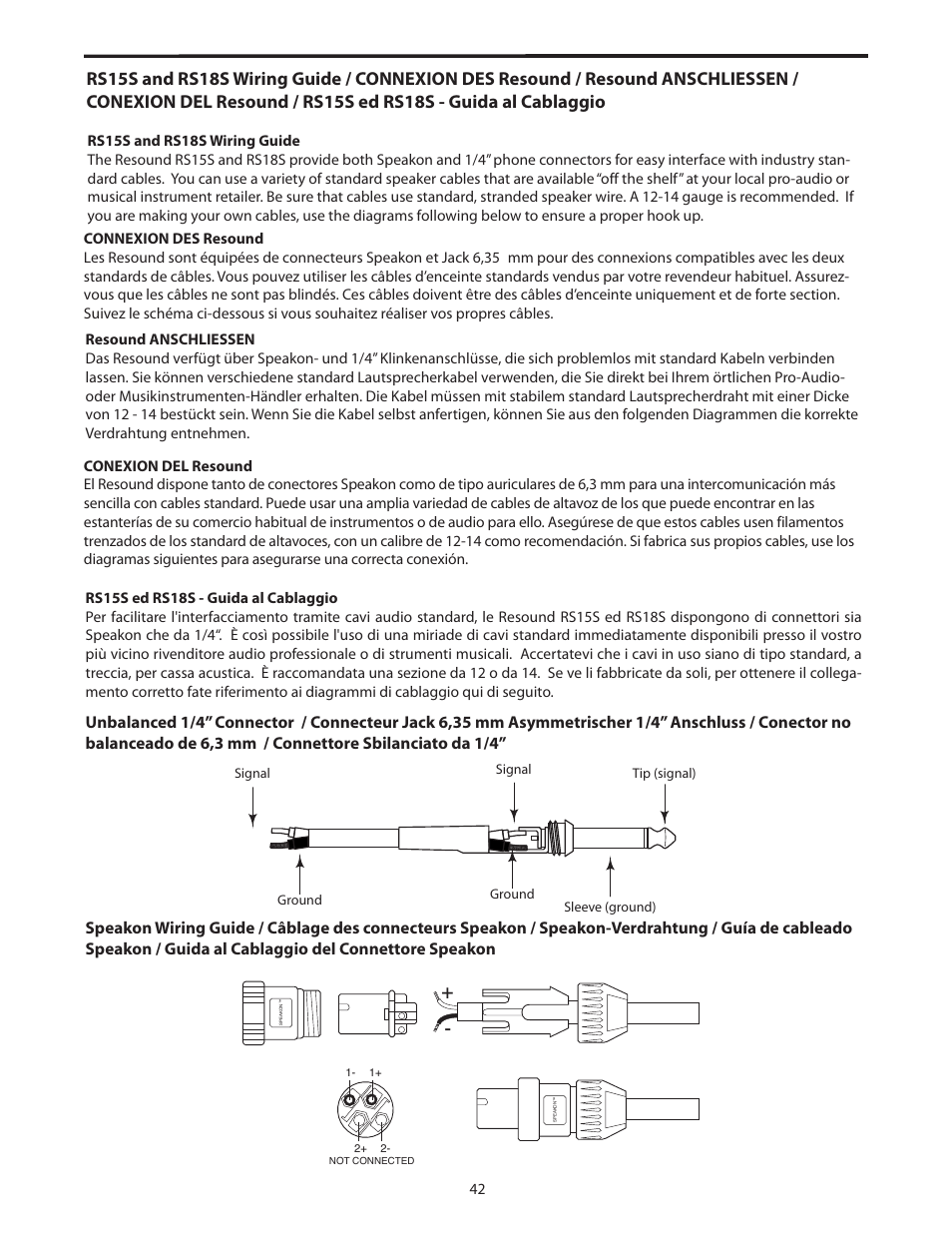 Samson RS18S User Manual | Page 44 / 50