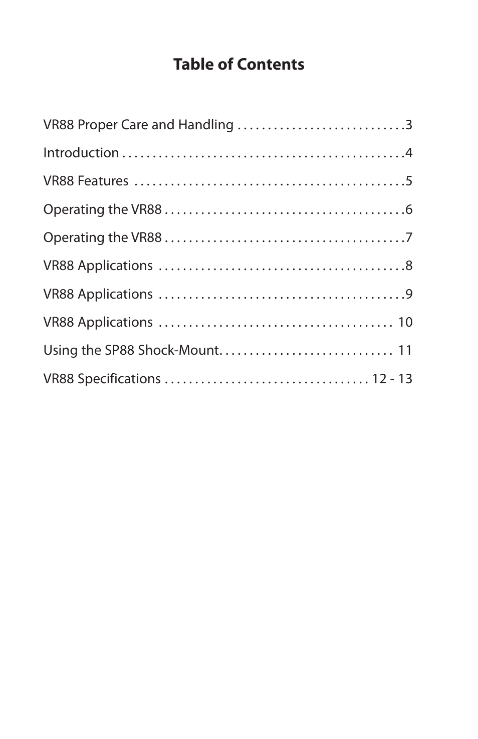 Samson VR88 User Manual | Page 4 / 16